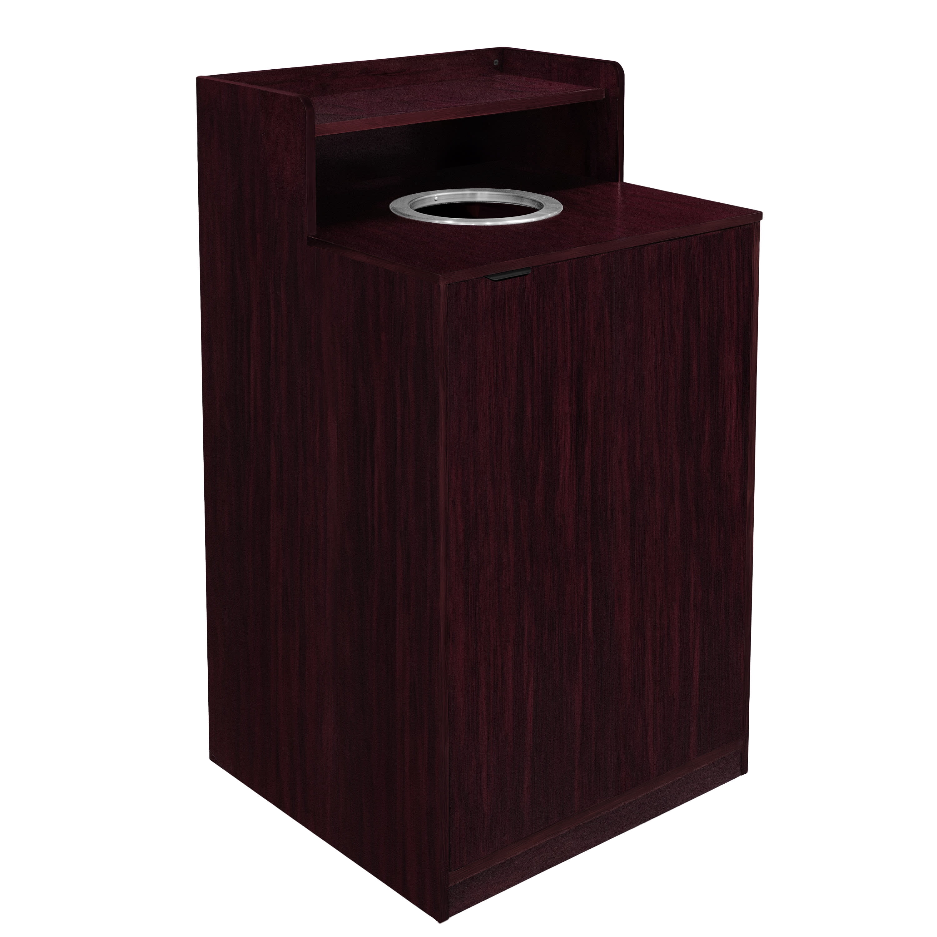 Flash Furniture Dell Melamine Indoor Trash Can Encloser 32 Gallon Mahogany (GCM196MAH)