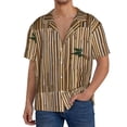 thumbnail image 3 of KLL Bamboo Raft Print Men's Shirt Short Sleeve Button Down Summer Cuba Beach Shirts- Small, 3 of 7