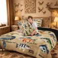 thumbnail image 4 of meiyoeat Vintage Pike Fish King Size Comforter Sets For Kids Boys,Rustic Farmhouse Hunting Comforters King Size Men,Black Reversible,3Pcs, 4 of 7