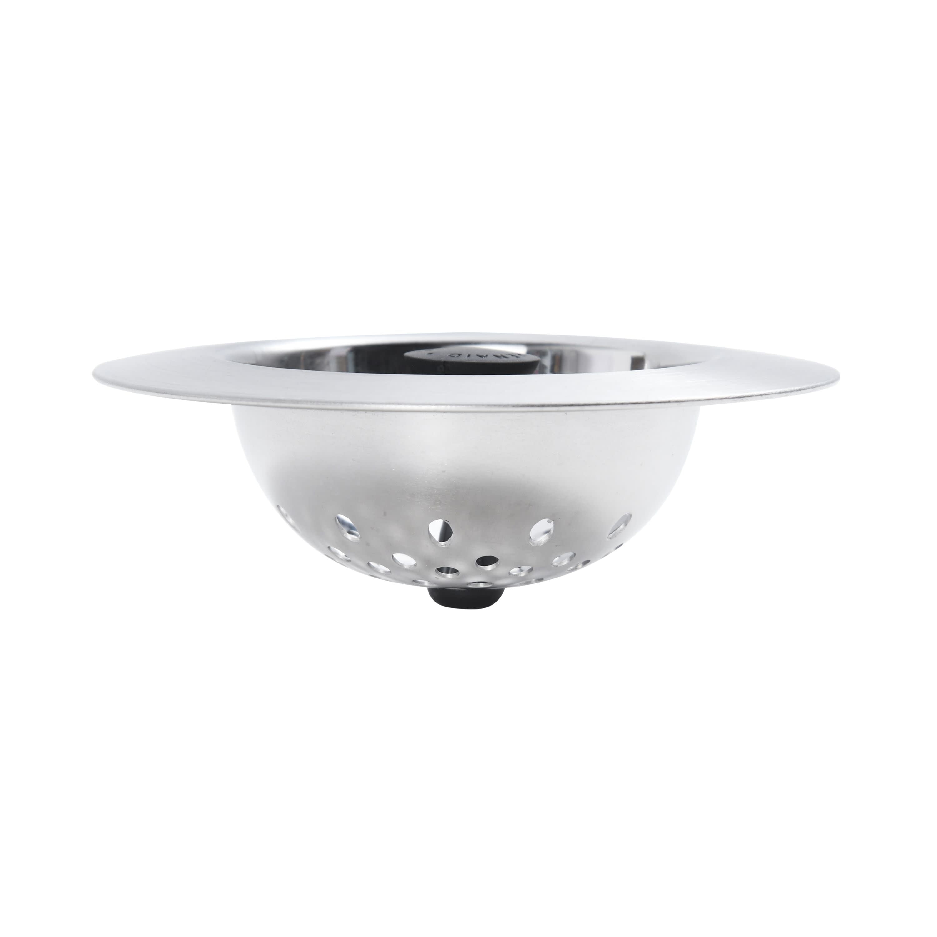 (2 pack) KitchenAid Stainless Steel Kitchen Sink Strainer and Drain Catcher with Black Knob