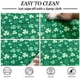 thumbnail image 2 of St Patrick''s Day Round Tablecloth 60 inch - Waterproof Spillproof Stain Resistant Spring Shamrock Patterned Washable Table Cloth for Dining Room Kitchen Party, Green Clover, 2 of 5