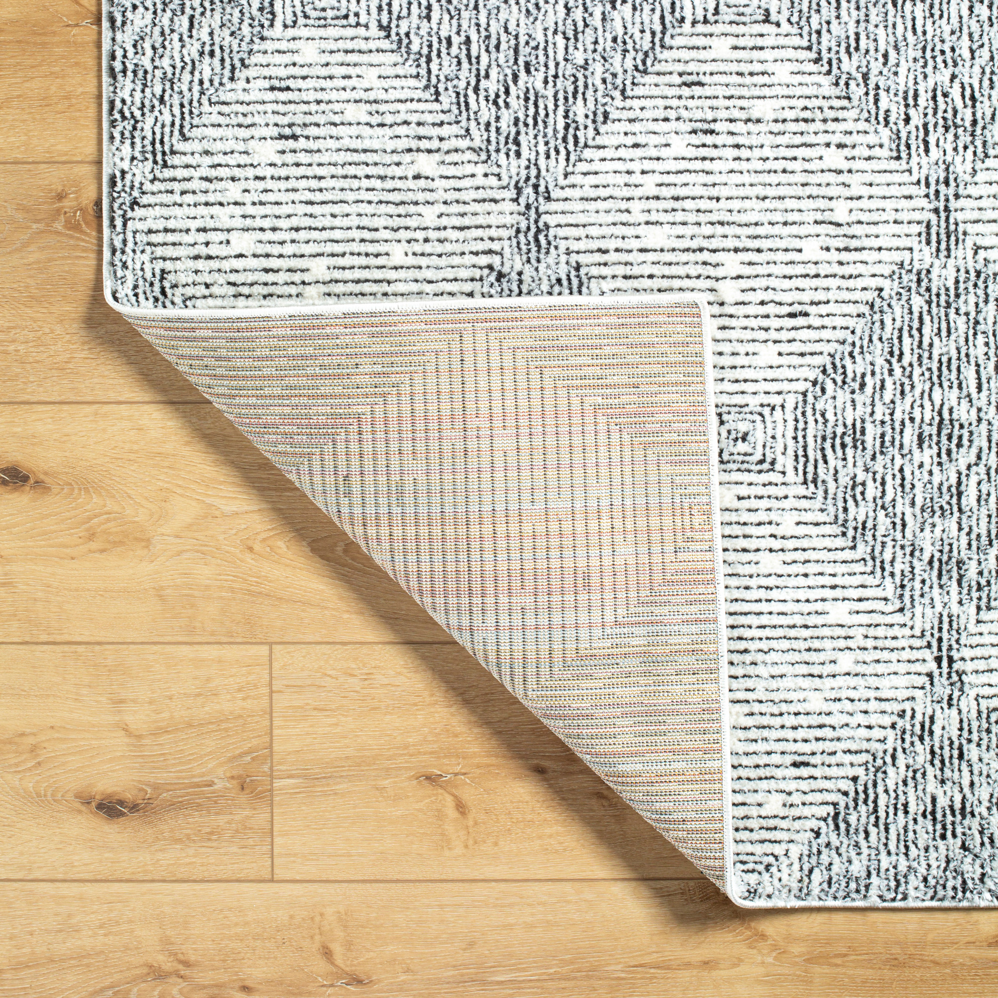 Artistic Wavers Freud Area Rug, 9'2" x 12', Black/Ivory