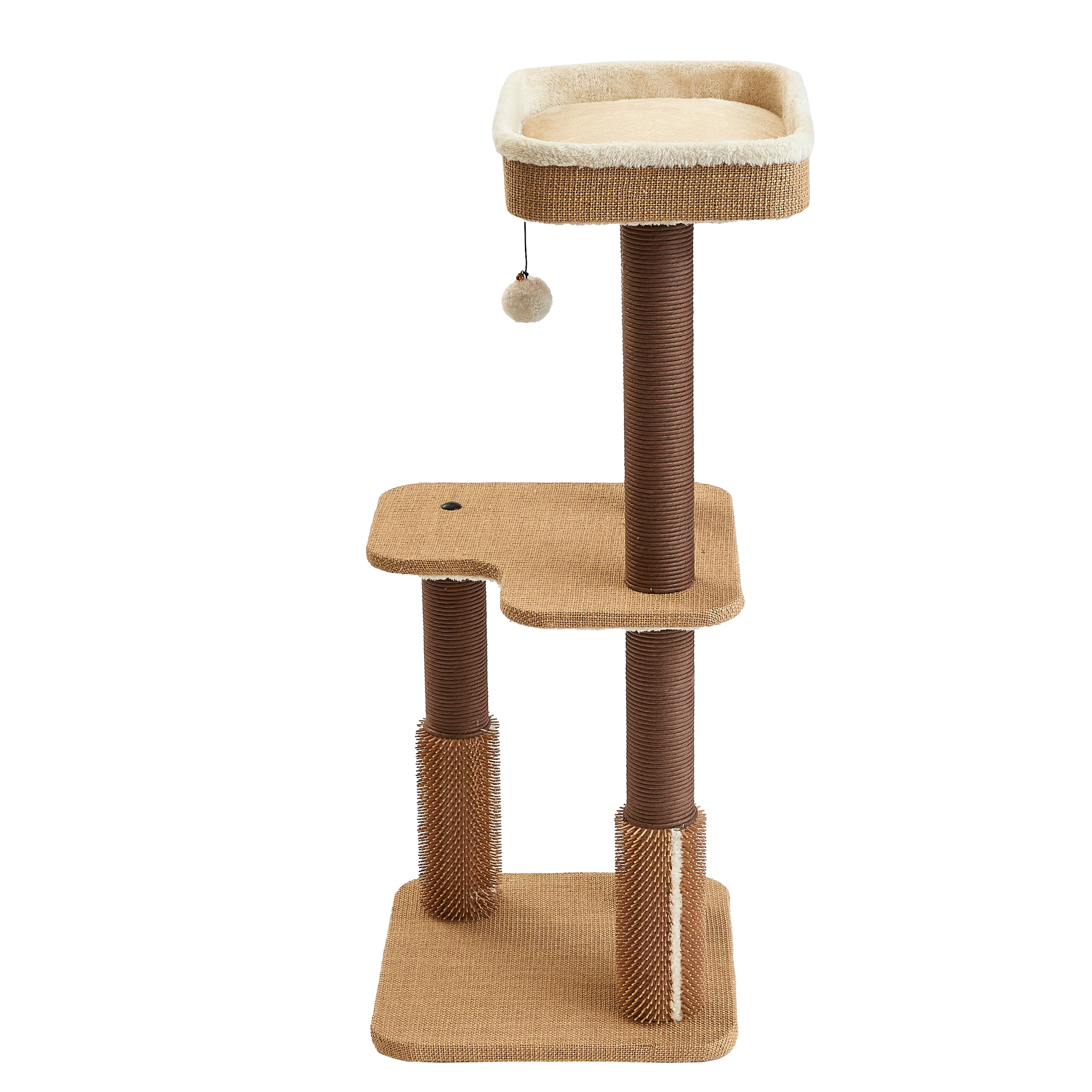 Two by Two Lansing - Beige Scratching Post Cat Furniture - 39.6 in. Tall