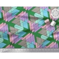thumbnail image 2 of Soimoi Green Rayon Crepe Fabric Triangle Geometric Print Fabric by Yard 46 Inch Wide, 2 of 3
