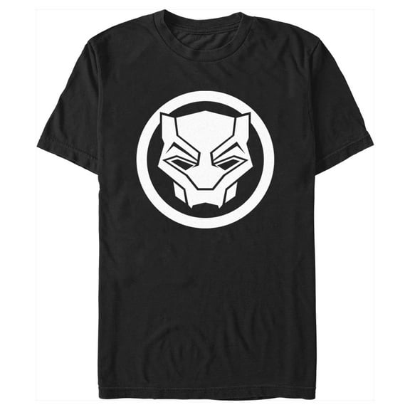Men's Black Panther: Wakanda Forever White Panther Icon Graphic Tee Black Small