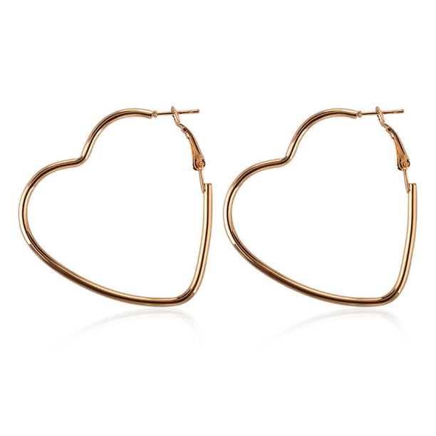 Guardurnaity Pendiente de corazón de melocotón hueco para mujer, adornos chapados en Metal, pendientes colgantes simples para mujer, joyería de cobre Ropa, zapatos y accesorios Miscelánea Oro Guardurnaity PS9679-01