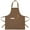 Brown, variant on Chef Apron for Men Women with Pockets Adjustable Neck Strap, Heavy Duty Canvas Gardening Apron, Water Repellent Apron for Cooking, Baking, BBQ, Working, Painting (Black)