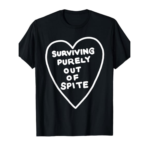 Surviving Out Of Spite Heart Graphic Womens Tshirt