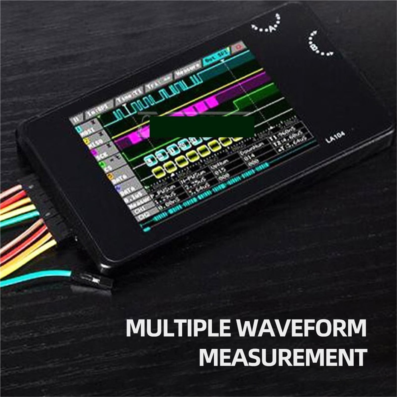 DSO LA104 Digital Logic Analyzer Kit, 4 Channels Oscilloscope SPI I2C UART Programmable 100MHz Max Sampling Rate ,Heavy Duty Build