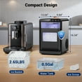 thumbnail image 4 of Joreek 44lbs/24H Nugget Ice Maker Countertop, Portable Chewable Pebble soft Ice Machine with Touch Screen for Home, Kitchen, Office, Stainless Steel, Black, 4 of 7