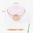 thumbnail image 2 of Salad or Pasta Glass Bowls - Colored Glass Bowl With Spoon -Transparent Fruit bowl- Dishwasher Safe, 2 of 5