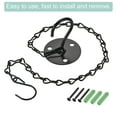 thumbnail image 4 of Unique Bargains S Shape Bracket 19.7 Inch Hanging Chain Wall Screw Mount Ceiling Hook Black 3 Set, 4 of 5