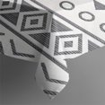 thumbnail image 3 of White Geometric Diamond Wave Pattern Rectangle Tablecloth 60"x84",Waterproof Polyester Rectangle Table Cloth, Wipeable Spillproof Polyester Tablecloth for Dining, Camping, Indoor and Outdoor, 3 of 5