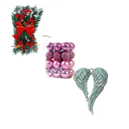 

WANYNG Christmas Ball Ornament 3cm Bright Plastic Shatterproof Hanging Ball Ornament Suitable For Christmas Tree Garland Tabletop Arch Chandelier Crystals Replacement *3PCS
