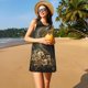 thumbnail image 3 of Balery Palatial Gold Pattern Horse Vestidos de verano para mujer con estampado: vestido holgado sin mangas, vestido playero informal y cómodo para días calurosos., 3 of 7
