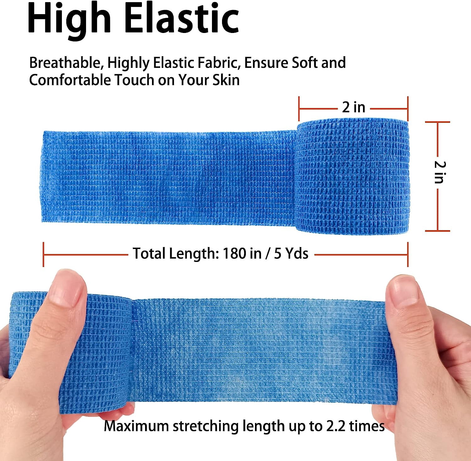 96 Pcs Self Adhesive Wrap Bandages Bulk Breathable Athletic Tape...