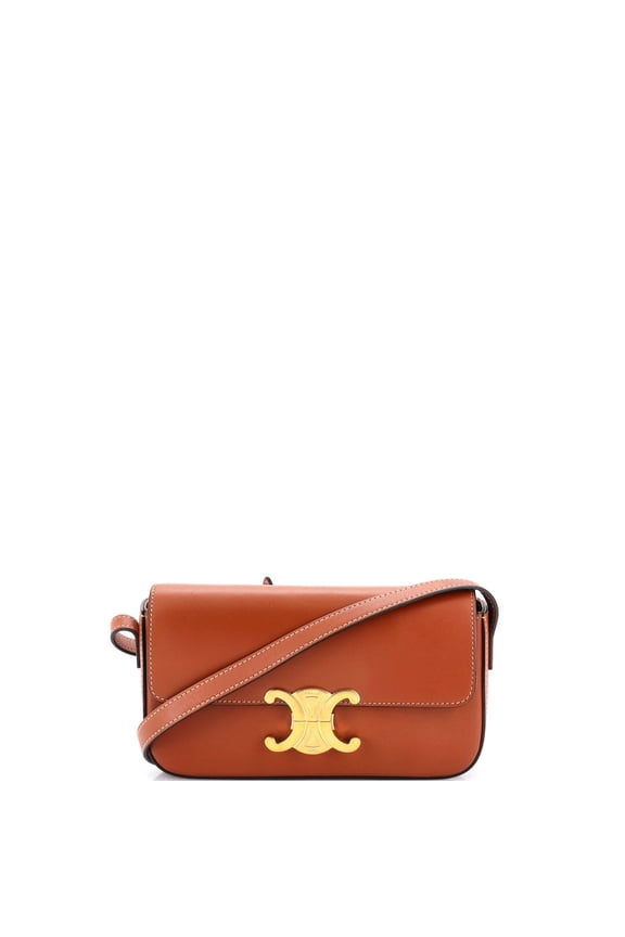 Pre-Owned Triomphe East-West Shoulder Bag Smooth Calfskin By Rebag