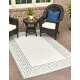 thumbnail image 3 of Unique Loom Outdoor Coastal Collection Area Rug - Caye (4' x 6' Rectangle Ivory/Gray), 3 of 11