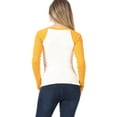 thumbnail image 4 of Women's Casual Ribbed Raglan T-Shirt – Long Sleeve, Round Neck Design, 4 of 5