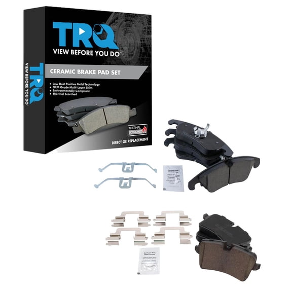 TRQ Brake Pads Ceramic Fits 2012-2015 Audi A6 2013-2015 A6 Quattro 2014-2015 A7 Quattro