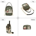 thumbnail image 3 of FORMRS Crossbody Bag for Women Quilted Travel Shoulder Cell Phone Purse with Chain Strap Handbag, Beige Snowmen, 3 of 7