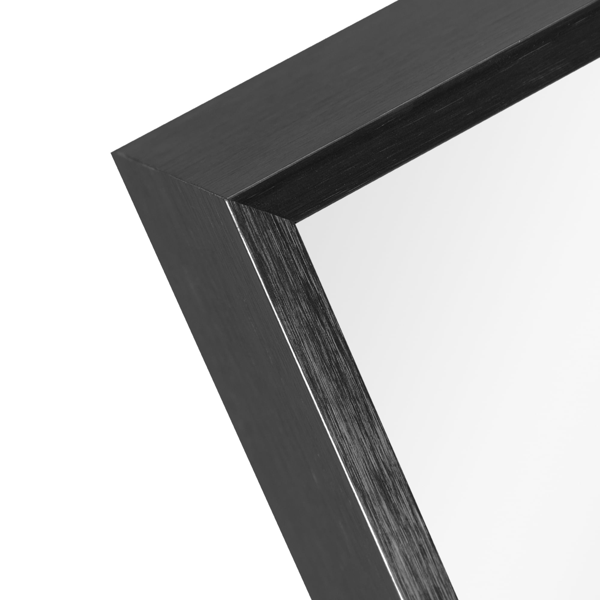 38"x26" Rectangle Wall Mounted Mirror Aluminum Framed Mirror,Black Set of 2