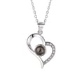 thumbnail image 1 of Collar de plata de ley S925 con proyección de "Te amo" en 100 idiomas para mujer, collar sencillo con memoria de amor hueco, cadena de clavícula, 1 of 5