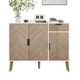 thumbnail image 1 of Armoire de Rangement Moderne la Plus Récente, Buffet Blanc Fini Bois avec Tiroir et Tablettes à Hauteur Réglable (35,5 L x 11,5 L x 28,5 H), 1 of 9
