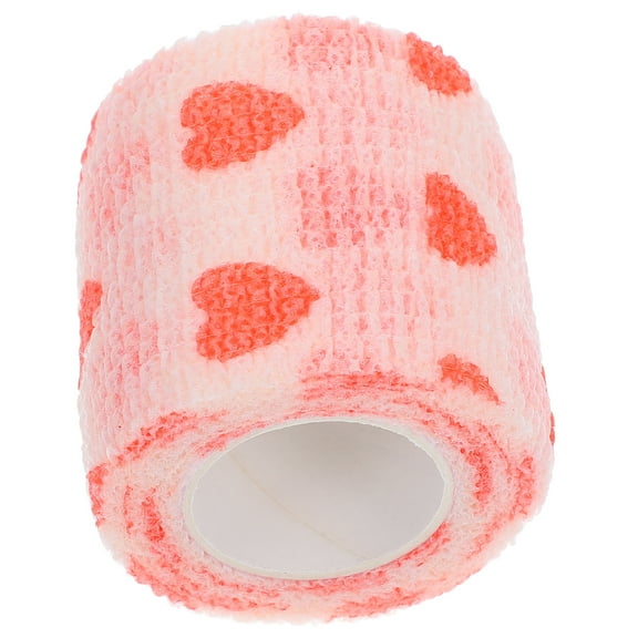 Dog Self Adherent Bandage Wrap Non-woven Fabrics Pet Wraps Puppy Leg Tape for Dogs Pet Animals Ankle Sprains Swelling Red