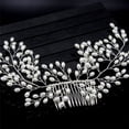 thumbnail image 1 of Luxury Vintage Bride Hair Accessories Handmade Pearl Wedding Jewelry Comb, 1 of 5