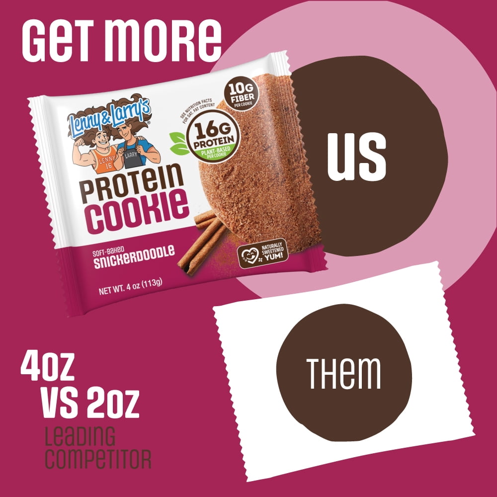 Lenny & Larry's Protein Cookie, Snickerdoodle, 4 oz, 12 Ct