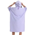 thumbnail image 2 of Women's Cotton Robe Lightweight Sleeve Zip Front Robes Soft Knee Length Bathrobe Housecoat Surfing Speed Drying Bathrobe Cloak, 2 of 5