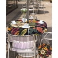 thumbnail image 5 of Hokiten Outdoor Tablecloths with Umbrella Hole & Zipper, Orange Flower Round Tablecloths 60 Inch, Sunflower Watercolor Plant Floral Leaf Waterproof Table Cloth, Patio/Pool/Picnic Table Covers, 5 of 7