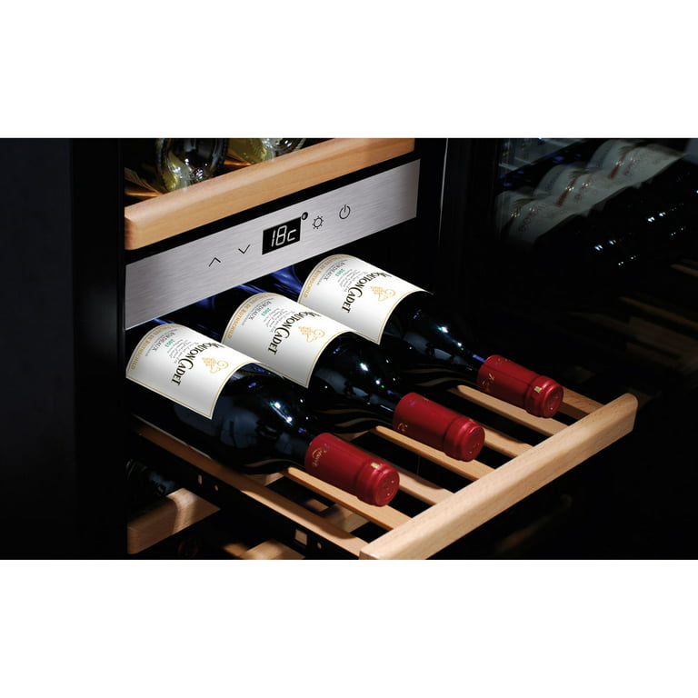 Dual-Zone, Stainless, 10719 Cellar, Wine With Locks WineSafe 24-Bottle, Design 3-layer UV and Caso protection, two-compressor,