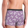 thumbnail image 6 of Salouo Purple Butterflies Floral Print Men's Boxer Briefs,Breathable Underwear Elastic Waistband Briefs for Men -Small, 6 of 8