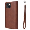 thumbnail image 5 of Allytech Detachable Wallet Case for Apple iPhone 15, Vintage PU Leather Folio Flip Wallet Case Multiple Cards Slots Kickstand Shockproof Protective Phone Case for iPhone 15 - Brown, 5 of 17