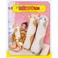 thumbnail image 2 of Almohada larga de felpa para gatos, almohada suave para gatitos con relleno de animales, bonita, 2 of 8