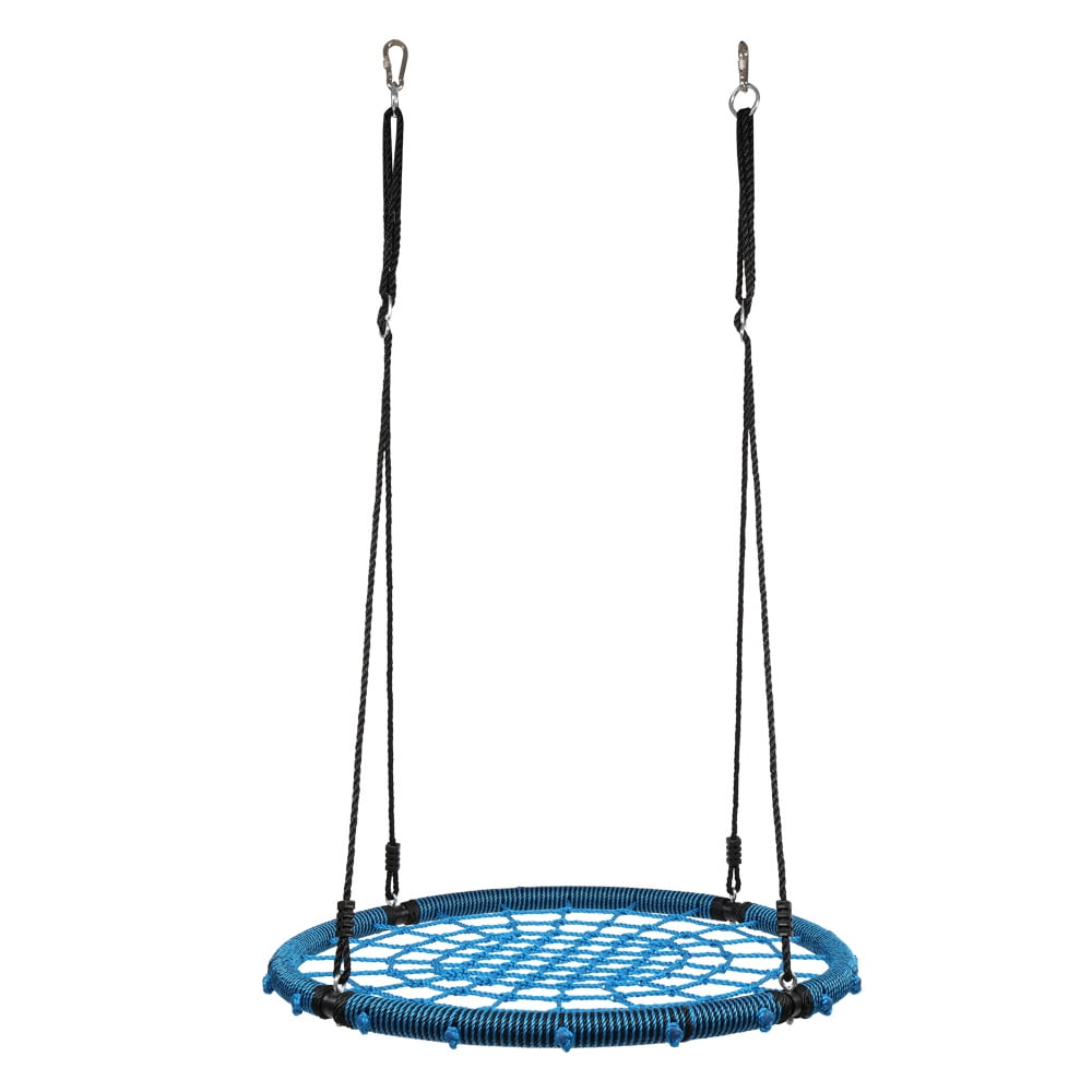 Saucer Tree Swing, 40" Spider Web Tree Swing Net Swing, Platform Rope Round Swing Saucer Tree Swing, 40" Spider Web Tree Swing Net Swing, Platform Rope Round Swing