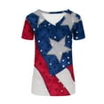 thumbnail image 5 of Odeerbi 4th of July Patriotic Shirt for Women V-Neck Independence Day Print Blouses 2025 Fashion Comfortable Tops Multicolor, 5 of 5