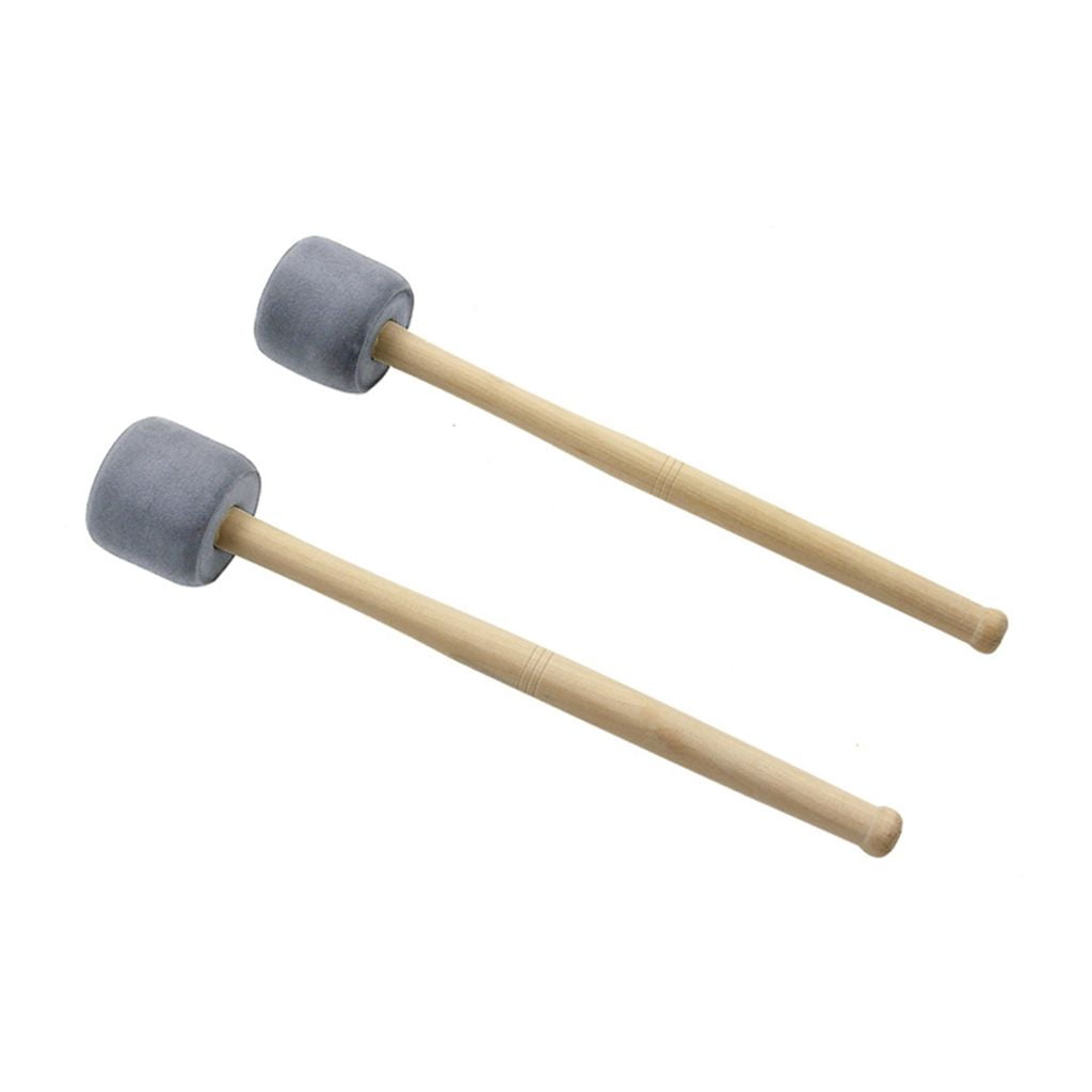 WINDLAND 4Pcs Drum Mallet Stick Foam Percussion Instrument Drumstick Mallets Wood Handle Timpani Big Hammer for Band Snare Drums