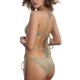 thumbnail image 3 of Trajes de baño Amzcrzy Tankini para mujer, traje de baño diamantes de cristal para mujer, traje de baño con tirantes de patchwork de color sólido, conjunto dividido para vacaciones, caqui, L, 3 of 4