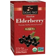 Bravo Teas Organic Elderberry Tea Bags, 20 Count, 2 Pack