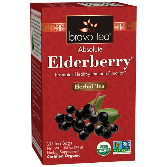Bravo Tea  Organic Elderberry Tea, 20 Bags