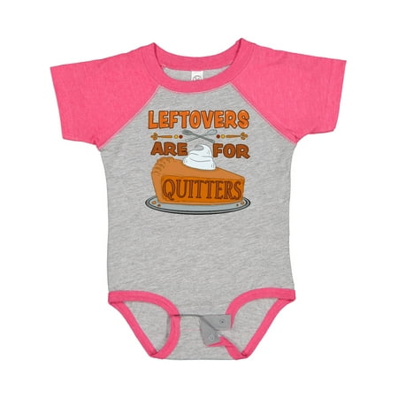 

Inktastic Leftovers Are for Quitters with Pumpkin Pie Gift Baby Boy or Baby Girl Bodysuit