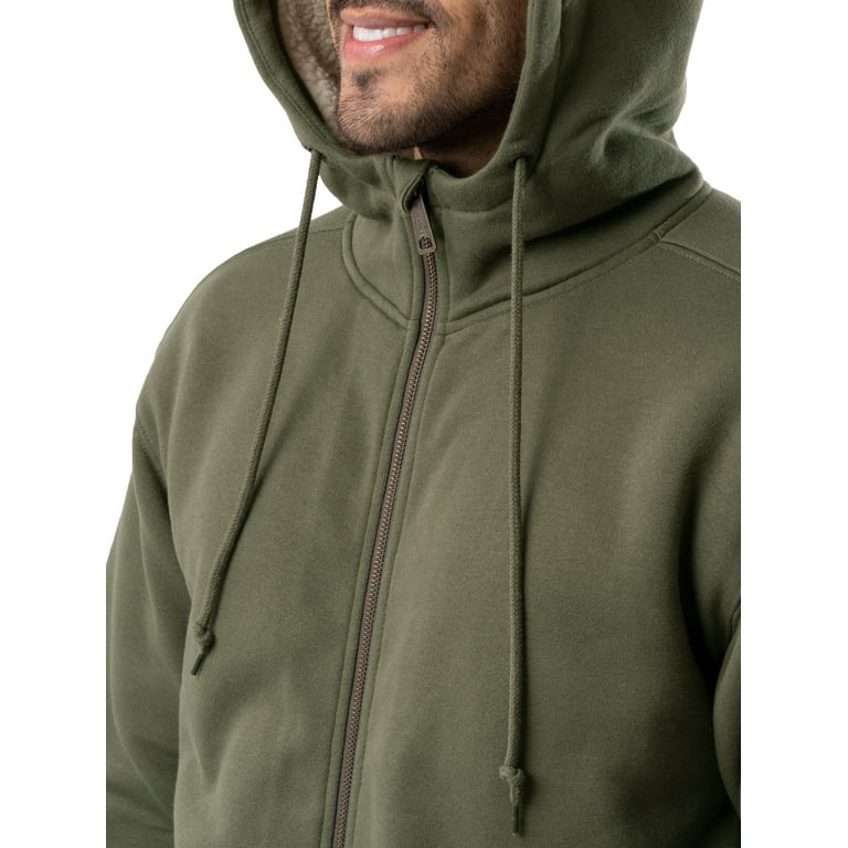 Wrangler Men s Long Sleeve Full Zip Fleece Hoodie Sizes S 5XL
