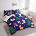 thumbnail image 3 of Homewish Kawaii Cat Kitten 7-Piece Twin Bedding Sets,Merry Christmas Bedding Comforter Set,Xmas Tree Snowflake Sheet Sets For Girls Teens,Microfiber Bedroom Decor Reversible, 3 of 8