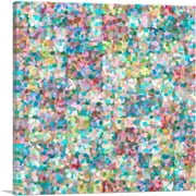 ARTCANVAS Modern Sea of Pastel Circles Canvas Art Print - Size: 18" x 18" (0.75" Deep)
