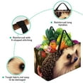 thumbnail image 3 of Hedgehog Large Capacity Reusable Foldable Oxford Cloth Laundry Basket Beach Bag Shopping Basket Grocery Bags, 3 of 7