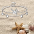 thumbnail image 3 of TANGPOET 925 Sterling Silver Double Starfish Bracelet Jewelry for Women Girls Daughter Bracelets Daily Gifts, 3 of 5