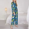thumbnail image 4 of Bingfone Womens Pajama Sets Dinosaur On The Beach Vacation Print,Long Sleeve Loungewear Pajamas Set-Small, 4 of 9